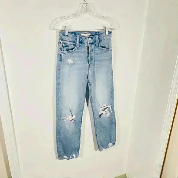 NEW MOTHER Denim The Tomcat Jeans The Confession Wash Distressed Retro Y2K 90s - Picture 4 of 9